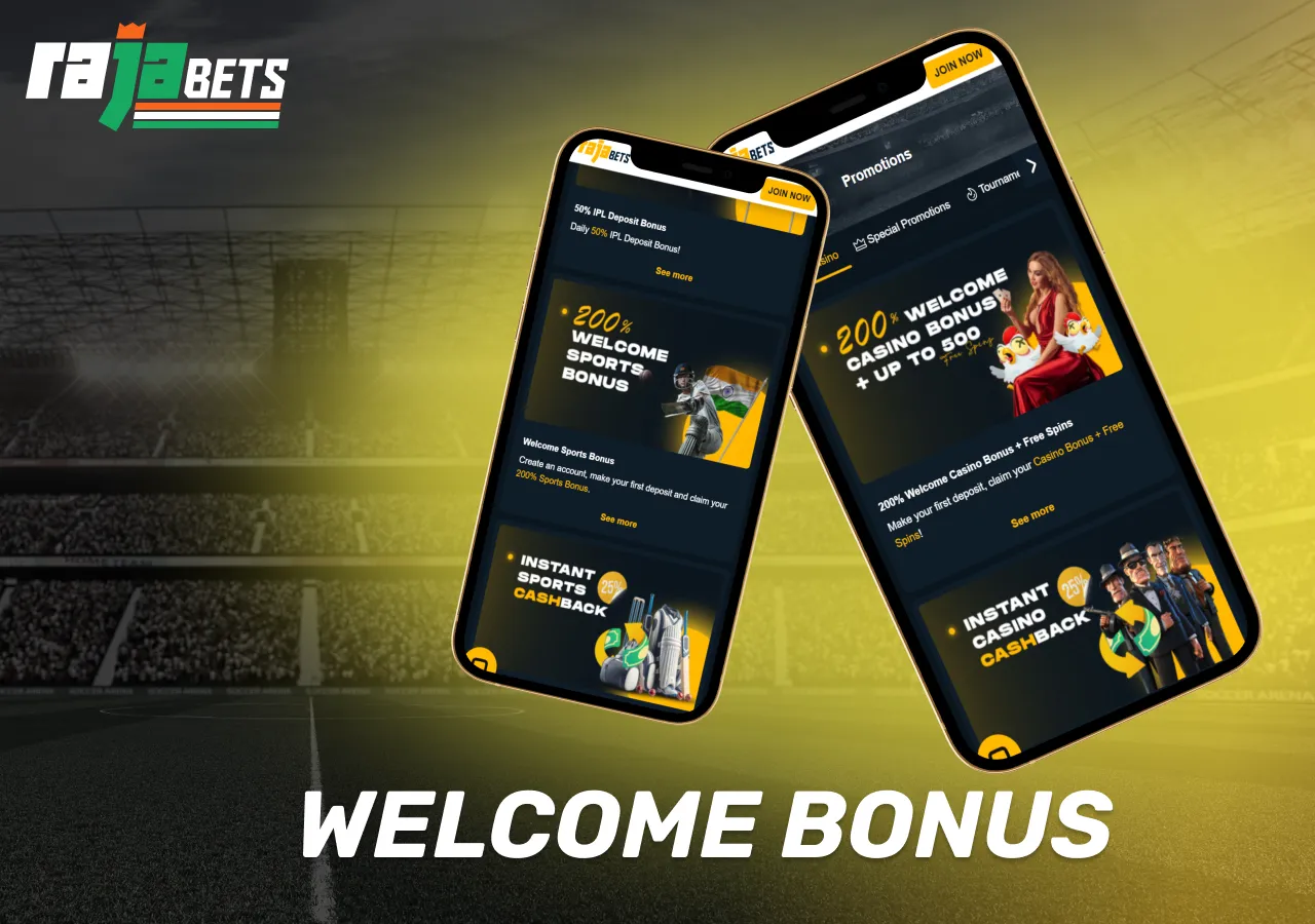 Rajabets welcome bonus